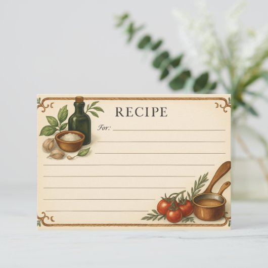 Simmering in Sicily Recipe Card (Staand voorkant)