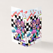 simmi mode anniversaire filles plié carte (Outside)