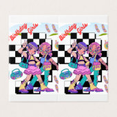 simmi mode anniversaire filles plié carte (Outside Unfolded)