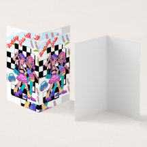 simmi mode verjaardagsmeisjes gevouwen kaart