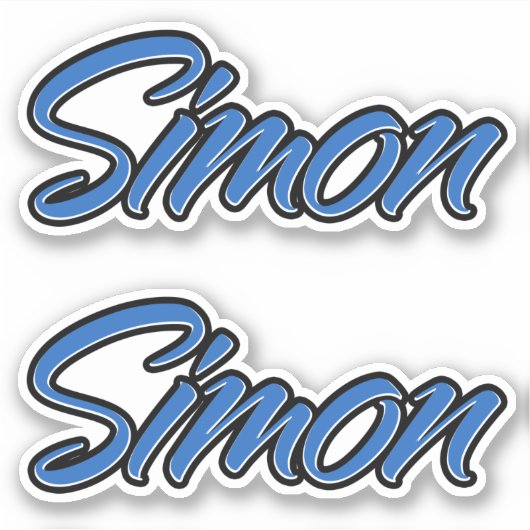 Simon Blue Autocollants (Devant)