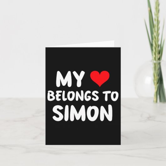 Simon - My Heart Belongs To Simon - Love Premium T Kaart (Voorkant)