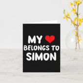 Simon - My Heart Belongs To Simon - Love Premium T Kaart (Gele Bloem)