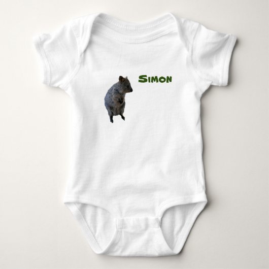 Simon Nom Et Quokka Australien, Body Bébé (Devant)