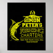 Simon Peter's Fishing Charters Funny Jesus Christ Poster (Voorkant)