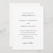 Simon Simple Elegant Wedding Kaart (Voorkant / Achterkant)