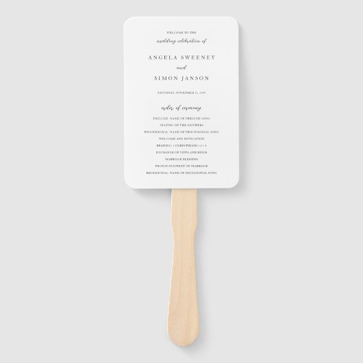 Simon Simple Trouwprogramma Elegant Handwaaier (Voorkant)