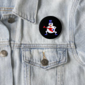 Simon The Snowman Ronde Button 5,7 Cm (In situ)