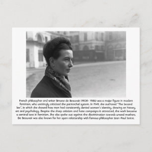 Simone de Beauvoir - feminist Briefkaart