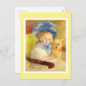 Simone in een groot gepland Pet, door Mary Cassatt Feestdagenkaart (Voorkant / Achterkant)