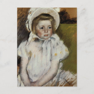 Simone in een Witte Bonnet Briefkaart