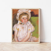 Simone in een Witte Bonnet | Mary Cassatt Poster