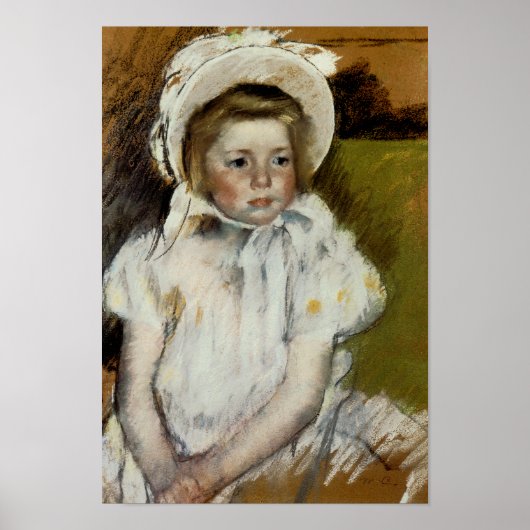 Simone in een Witte Bonnet Poster (Voorkant)
