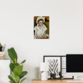 Simone in een Witte Bonnet Poster (Thuiskantoor)