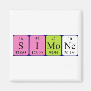 Simone periodieke lijstnaammagneet magneet