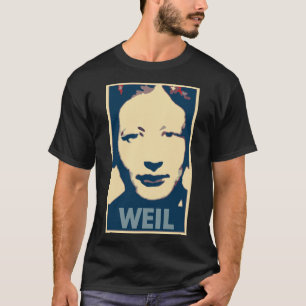 Simone Weil Poster Political Parody T-shirt