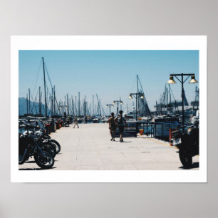 Simon's Town Harbour Pier Yachts Poster