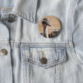 Simpática avestruz ronde button 5,7 cm (In situ)