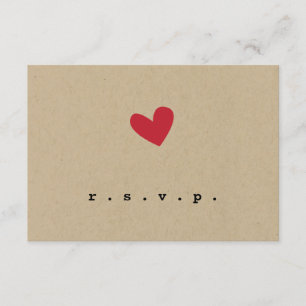 Simpe Coeur Mariage RSVP