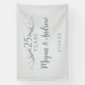 Simpel aangepast script 25e trouwdag spandoek (Verticaal)