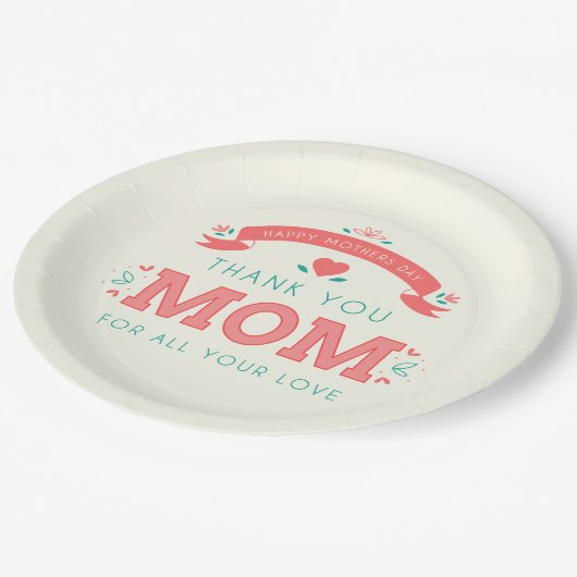 Simpel bedankt, mama Moederdag | Papieren Bord (Gekanteld)