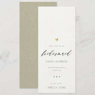 SIMPEL ELEGANT GOUDEN AMBACHT TYPOGRAFIE Bruidsmei Kaart