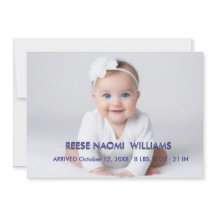Simpel Elegante Baby Meisje Foto Geboorte