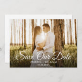 Simpel Elegante Trouwfoto Save The Date (Voorkant / Achterkant)