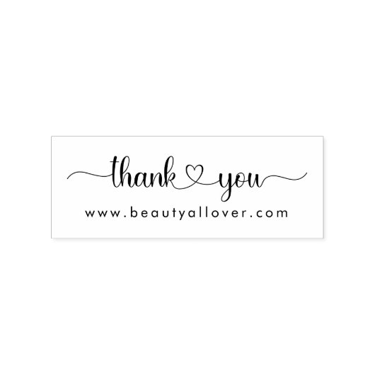 Simpel, handschrift, "Dank je wel 🖤" Rubberstempel (Afrduk)