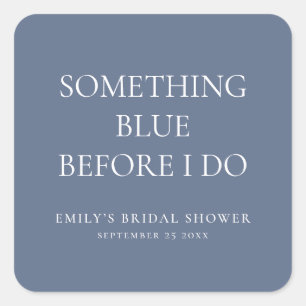 Simpel iets blauw voordat ik Vrijgezellenfeest Vierkante Sticker