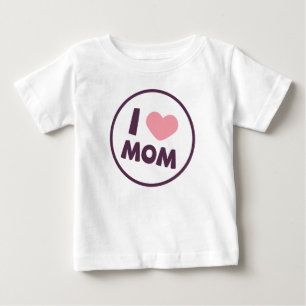 Simpel Ik hou van mama Moederdag Gerafeld T-shir