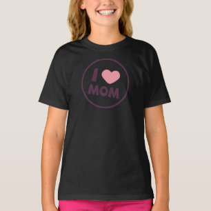 Simpel Ik hou van mama Moederdag   Ringer-Shirt T-shirt