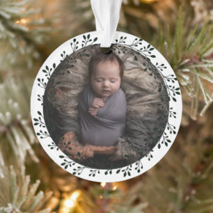 Simpel Mijn Eerste Kerstmis Gepersonaliseerde Baby Ornament