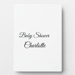 SIMPEL MINIMAAL.CUTIE VOEG NAAM TOE BABY baby show Fotoplaat