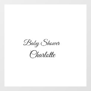 SIMPEL MINIMAAL.CUTIE VOEG NAAM TOE BABY baby show Raamsticker