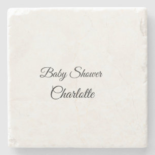 SIMPEL MINIMAAL.CUTIE VOEG NAAM TOE BABY baby show Stenen Onderzetter
