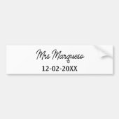 simpel minimaal monogram: bumpersticker (Voorkant)