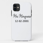 simpel minimaal monogram: Case-Mate iPhone case (Achterkant)