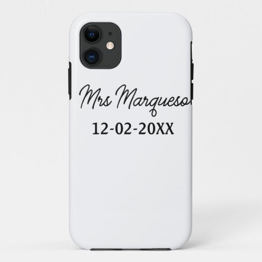 simpel minimaal monogram: Case-Mate iPhone case (Achterkant)