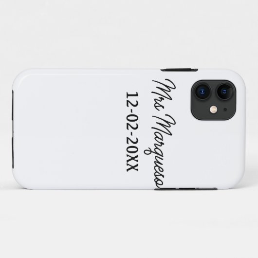 simpel minimaal monogram: Case-Mate iPhone case (Achterkant (horizontaal))