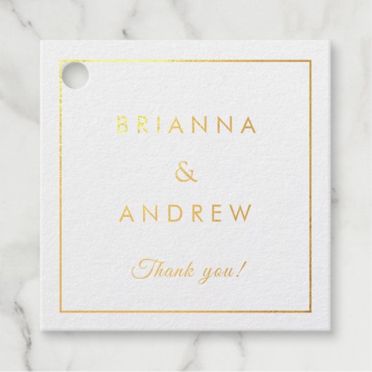 Simpel, minimale folie folie bedankjes labels (Voorkant)