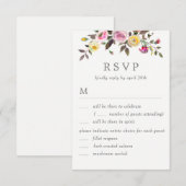 Simpel Mooie Trouw-RSVP met Menuopties Kaart (Voorkant / Achterkant)