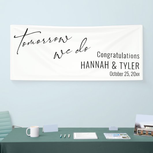 Simpel Morgen doen we repetitie diner wit Spandoek (Beurs)