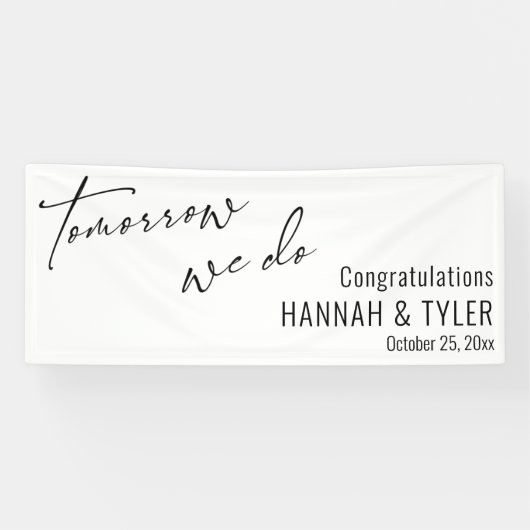 Simpel Morgen doen we repetitie diner wit Spandoek (Horizontaal)