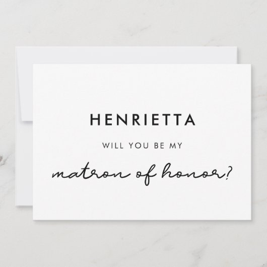 Simpel Wil je mijn Ereheer zijn? Kaart (Voorkant)