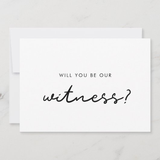Simpel Wordt u onze getuige voorstel kaart (Voorkant)