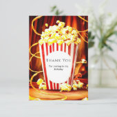 Simpele Boho Popcorn Verjaardag Bedankkaart (Staand voorkant)