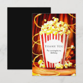 Simpele Boho Popcorn Verjaardag Bedankkaart (Voorkant / Achterkant)