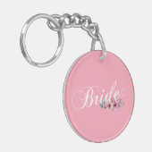 Simpele Bruid Bloem Calligrafie | Sleutelhanger (Voorkant Links)