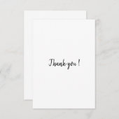 simpele dank bedankkaart (Voorkant / Achterkant)